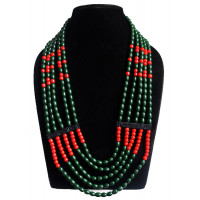 Emerald Corundum Dyed Beaded Necklace - Ethnic Inspiration